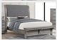 Bernards Hartford Gray Upholstered Queen Sleigh Bed-1