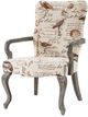 Olliix by Madison Park Ivory Multi Arnau Goose Neck Arm Chair-0