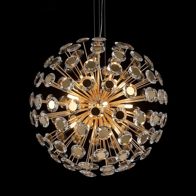 Michael Amini® Pendant Gold 18-Light Round Chandelier-2