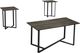 Monarch Specialties Inc. 3-Piece Dark Bronze Accent Tables Set with Black Metal Bases-0