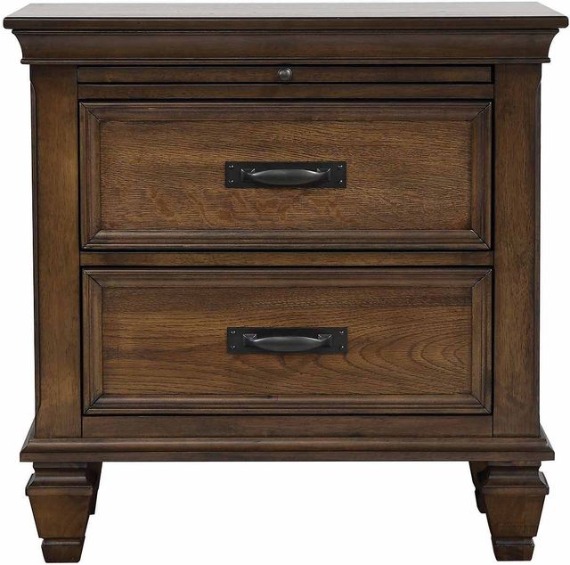 Coaster® Devon 4-Piece Beige/Burnished Oak Queen Bedroom Set-2