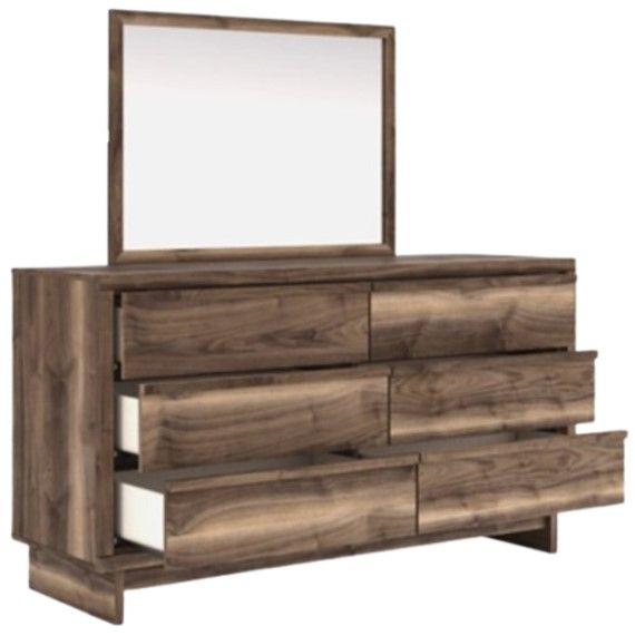 Signature Design by Ashley® Zadilyn 6-Drawer Brown Dresser and Mirror-2