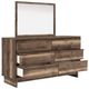 Signature Design by Ashley® Zadilyn 6-Drawer Brown Dresser and Mirror-2