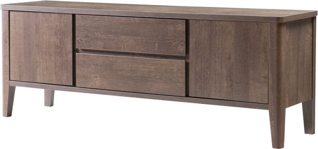 Brassex Inc. Walnut Oak 66'' TV Stand-0