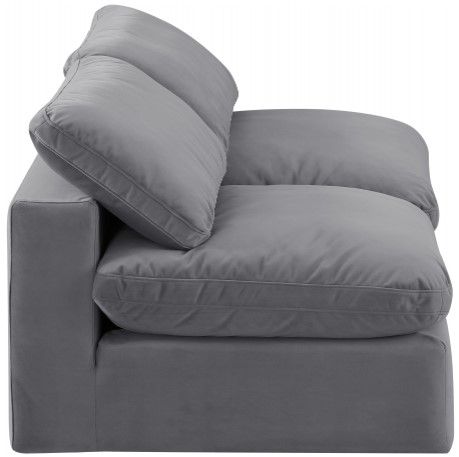 Meridian Furniture Comfy 2-Piece Gray Velvet Armless Sofa -2