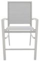 Telescope Casual Kendall Abalone/Snow Aluminum/Fabric Outdoor Sling Stacking Balcony Height Arm Chair-1