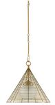 Currey & Company Nadir Antique Brass/Frosted Glass Pendant-1
