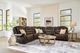 Drew & Jonathan Home 6pc Leather Power Reclining Sectional with Power Headrest-3