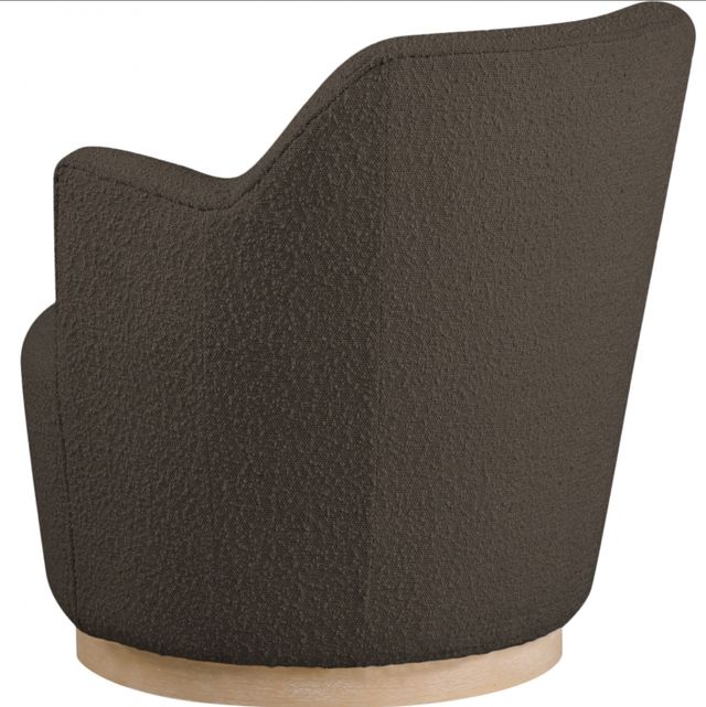Meridian Furniture Clarita Brown Swivel Boucle Fabric Accent Chair-3