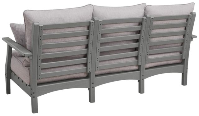 Signature Design by Ashley® Cove Beach Gray Fabric/Wooden Outdoor Sofa-3