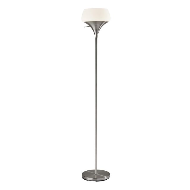 Adesso® Eliza Brushed Steel Torchiere-0