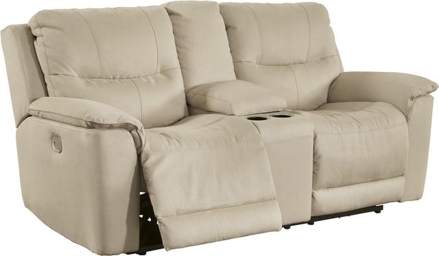 Signature Design by Ashley® Next-Gen Gaucho Latte Power Reclining Loveseat with Console-1