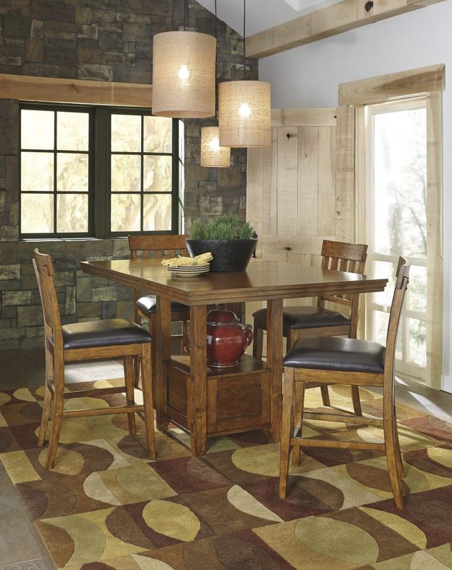 Signature Design by Ashley® Ralene Medium Brown Upholstered Bar Stool-6