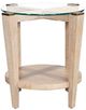 Bassett Mirror Dunes Glass Top End Table with Bleached Oak Frame-1