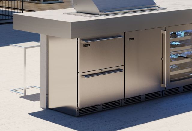 Perlick® Marine & Coastal Series 24" 5 Cu. Ft. Panel Ready Built-In Freezer Drawers-2