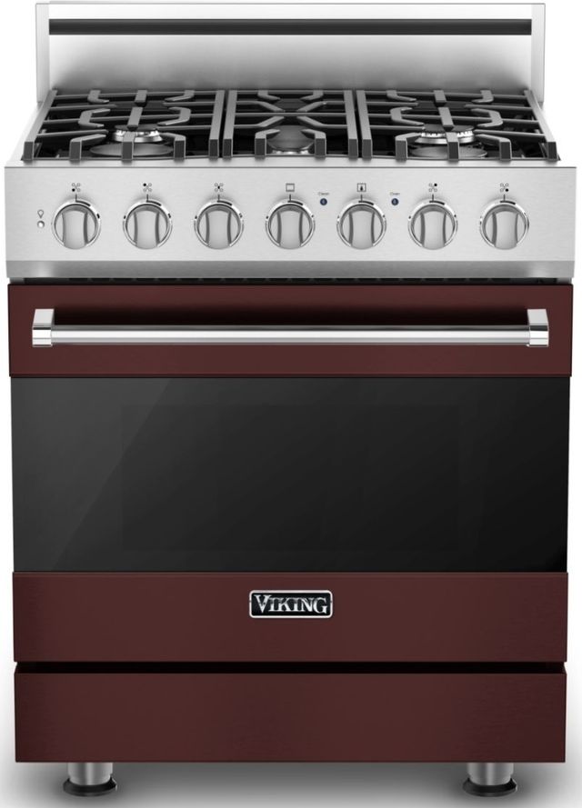 Viking® 3 Series 30" Kalamata Red Freestanding Liquid Propane Range-0