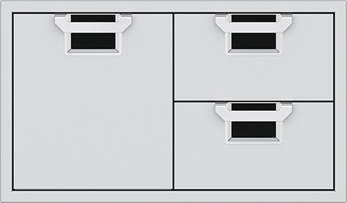 Aspire By Hestan® AESDR Series 36" Stealth Double Drawer and Storage Door Combination-0