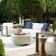 Uttermost® Remsen Oyster/Weathered Gray Fabric/Wooden Outdoor Sofa-1