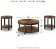 Signature Design by Ashley® Roybeck 3-Piece Light Brown/Bronze Occasional Table Set-1