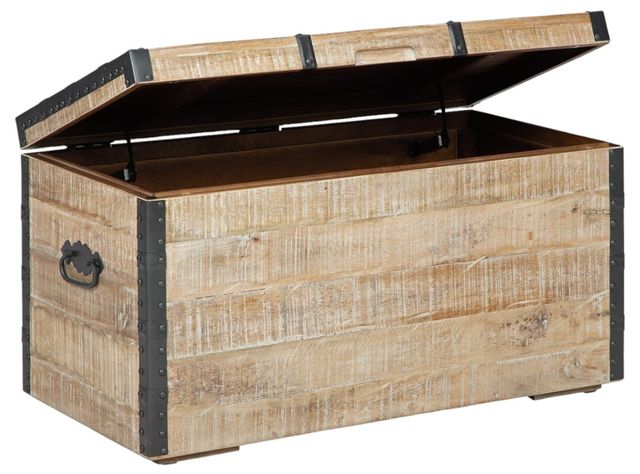 Signature Design by Ashley® Dartland Whitewash Storage Trunk-1
