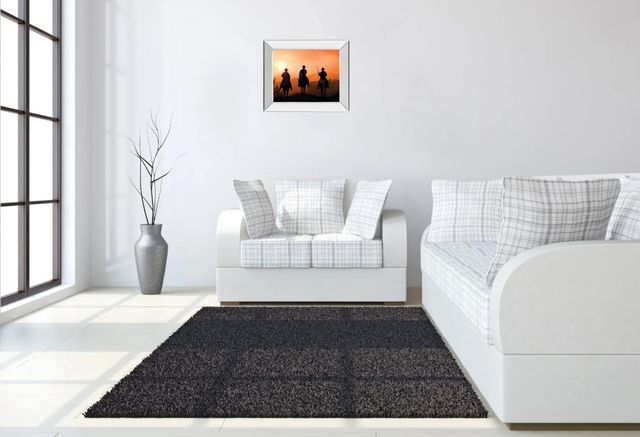 Classy Art Horse Riders by Jtanki Mirror Framed Wall Art-2