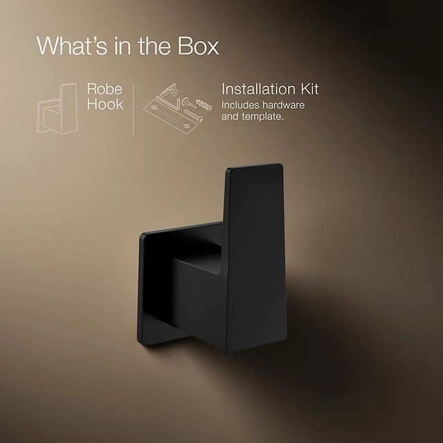 KOHLER® Honesty® Matte Black Robe Hook-3