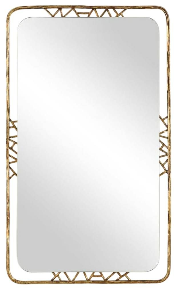 Uttermost® Tahoma Antiqued Gold Accent Mirror-0