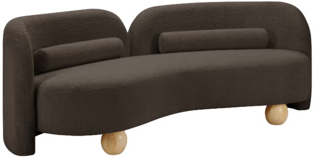 Meridian Furniture Daphne Brown Boucle Fabric Sofa-1