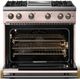 Viking® 5 Series 36" Blush Pro Style Gas (NG) Range with Brushed Brass Trim-1