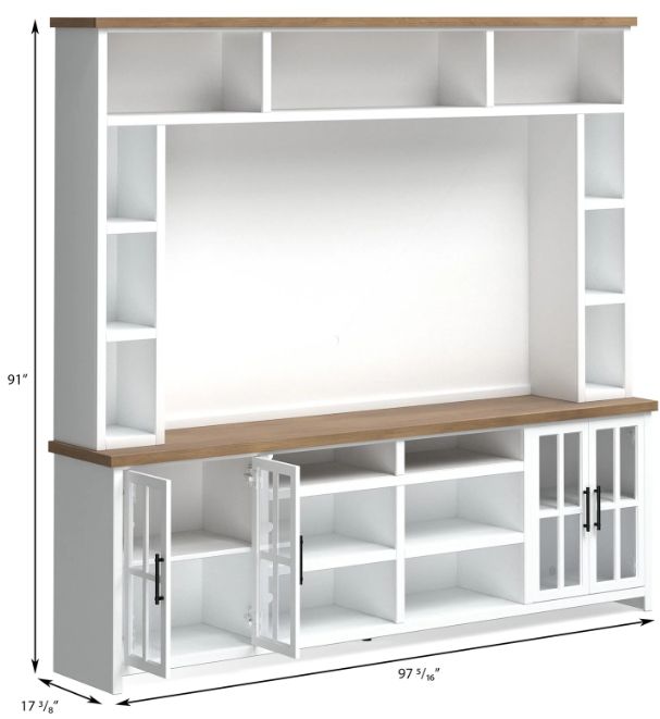Legends Home Hampton Barnwood/Whitewash Entertainment Center-2