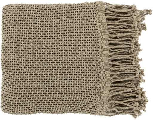 Surya Tibey Tan 50"x70" Throw Blanket-0