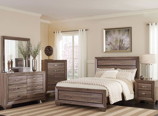 Coaster® Kauffman 5-Piece Washed Taupe Queen Bedroom Set-0
