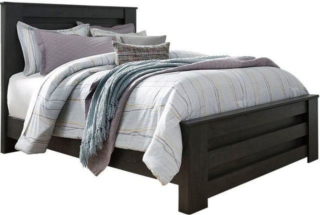 Signature Design by Ashley® Brinxton 4-Piece Charcoal Queen Panel Bed Set-1