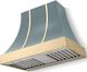 La Cornue CornuFé Cascade 36" Ocean Wall Mounted Range Hood with Polished Brass Trim-0