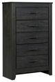 Signature Design by Ashley® Brinxton 5-Piece Charcoal Full Panel Headboard Bed Set-4
