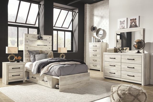 Signature Design by Ashley® Cambeck Whitewash Youth Twin 4-Drawer Storage Panel Bed-4