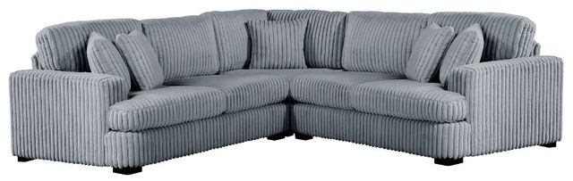 Homelegance® Warwick 3-Piece Gray L-Shape Sectional-0