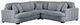 Homelegance® Warwick 3-Piece Gray L-Shape Sectional-0