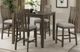 Elements International Everett 5-Piece Brown Acacia Counter Dining Set-1