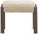 Liberty Furniture Broadmore Cobblestone Brown/White Upholstered Console Stool-2