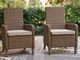 Signature Design by Ashley® Laguna Heights Beige-Gray Fabric/Resin Wicker Outdoor Arm Chair-1