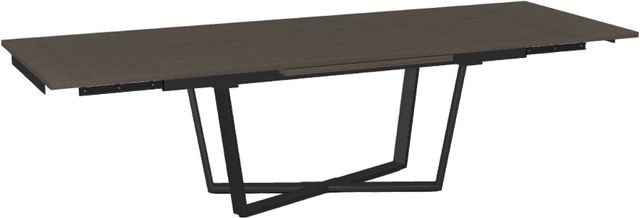 Amisco Customizable Charlie White Oak Veneer Dining Table with Extension-1