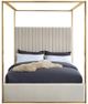 Meridian Furniture Jones Cream King Upholstered Canopy Bed-1