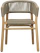 Dovetail Furniture Bettina Natural/Taupe Synthetic Material/Wood Outdoor Dining Chair-2