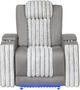 Northfield Living Duran Gray/White Power Recliner with LED-4