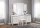 Mazin Furniture Tamsin White Metallic Vanity Stool-2