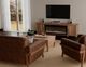 International Furniture Direct Natural Parota Brown 93" Electric Fireplace -4