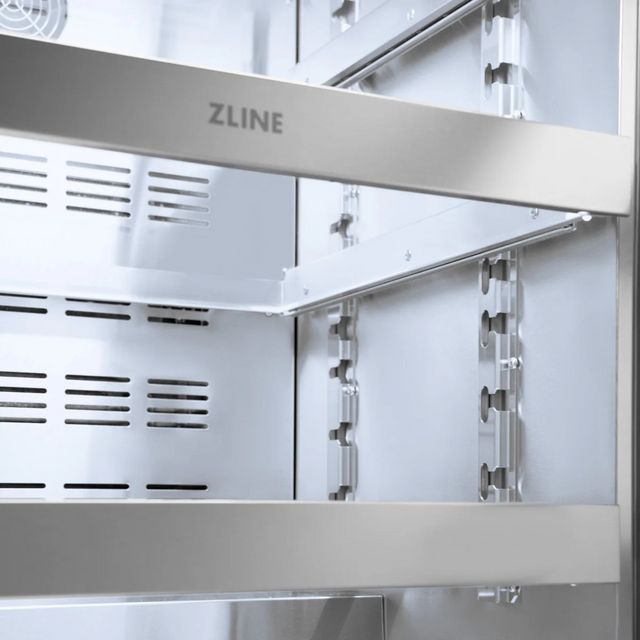 ZLINE Touchstone 5.2 Cu. Ft. Stainless Steel Beverage Center with Black Matte Glass Door-5