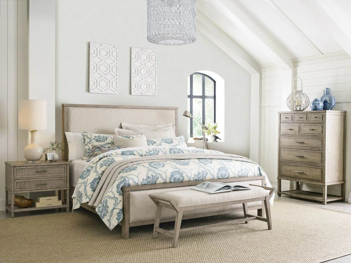 American Drew West Fork Jacksonville Upholstered Panel Bed - Thumbnail 3