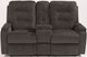Flexsteel® Kerrie Dark Gray Reclining Loveseat with Console-2